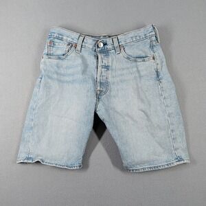 Levi's 501 Mens Light Wash Denim Cut Off Shorts W30 L9